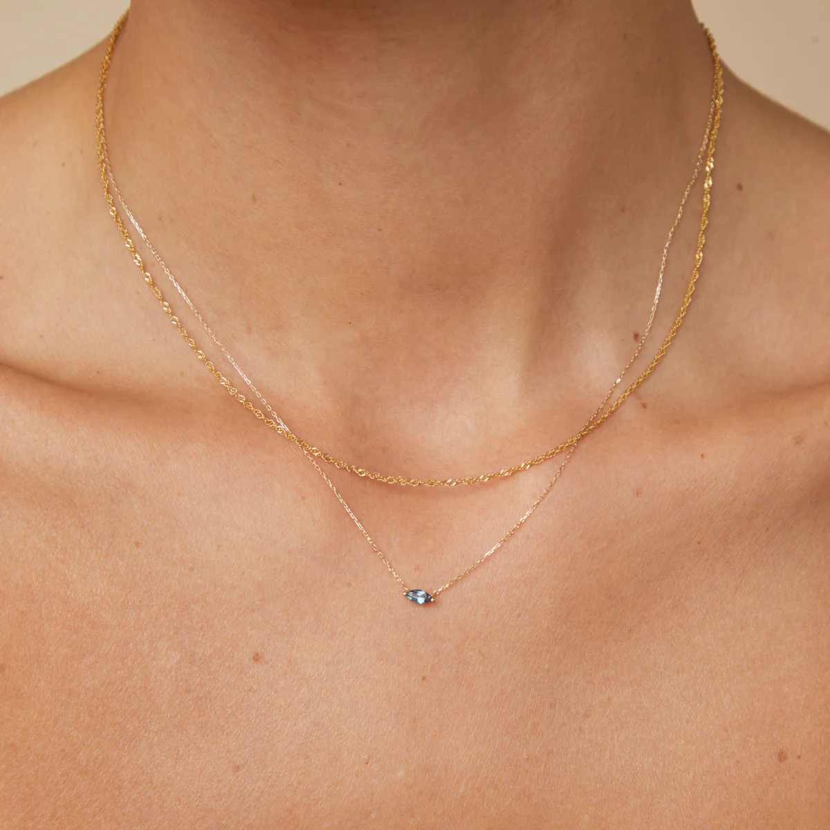 Alexandrite Marquise Necklace in Solid Gold - Image 6