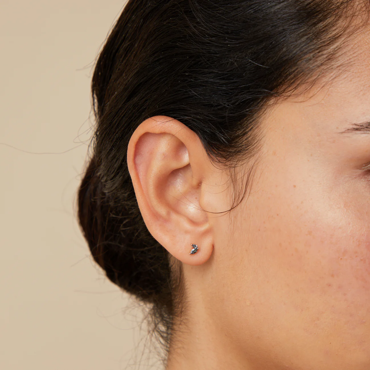 Alexandrite Marquise Studs in Solid Gold - Image 2