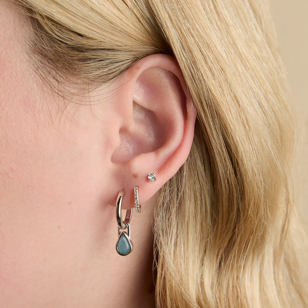 Aquamarine March Clip Charm in Silver - Image 4
