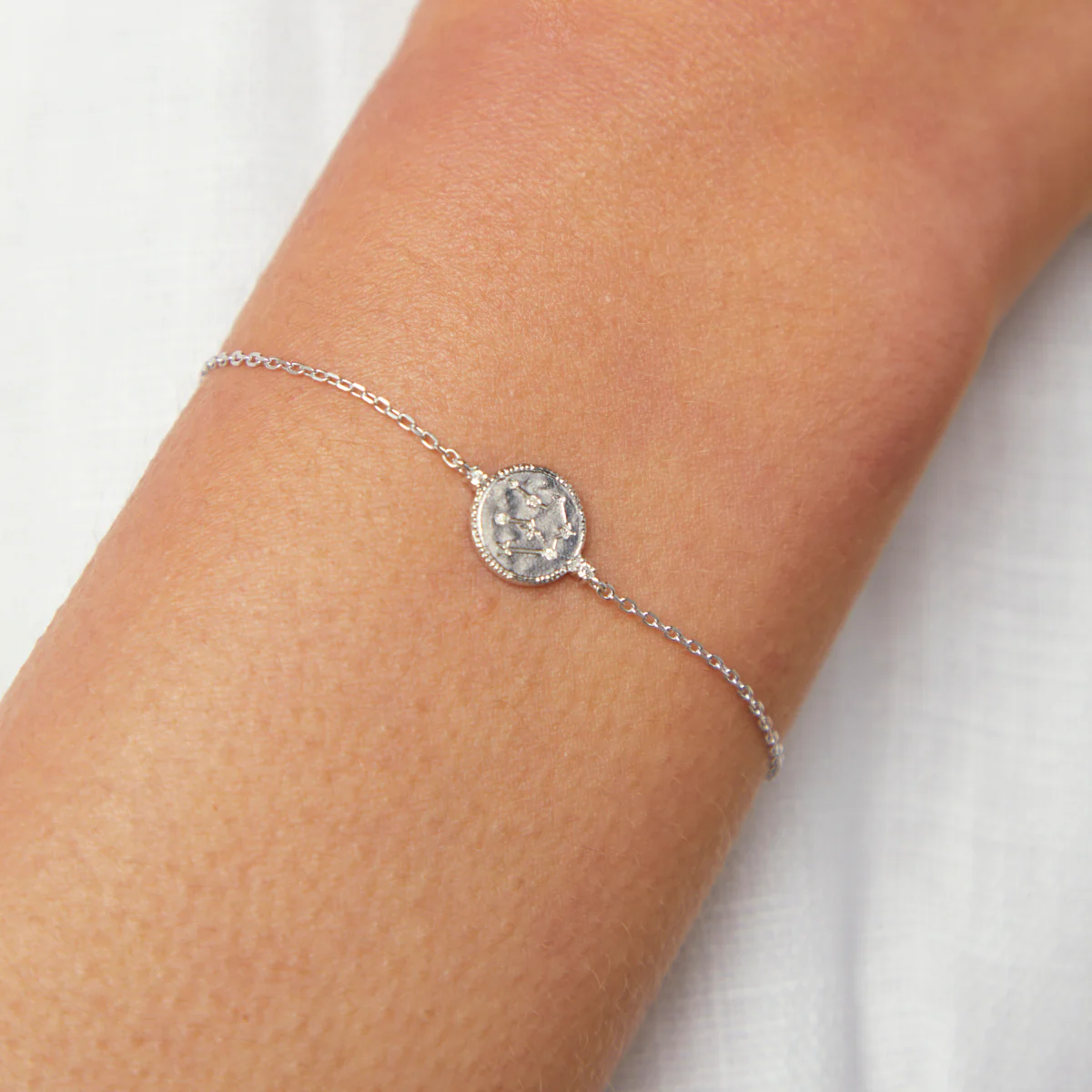 Aquarius Zodiac Bracelet in Silver - Image 2