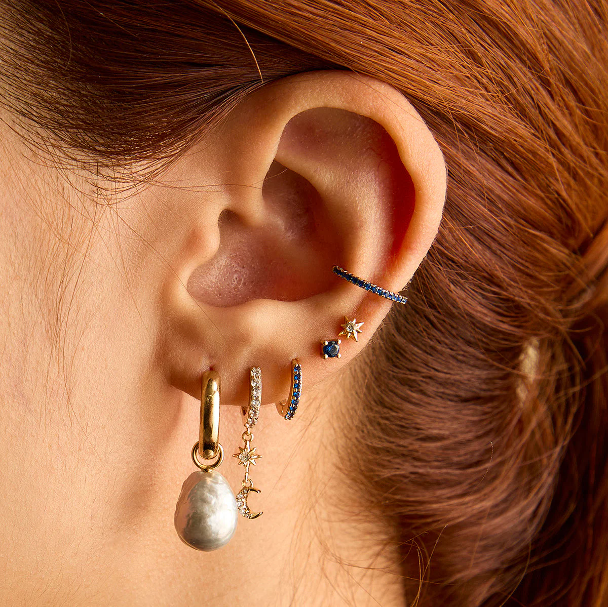 Blue CZ Ear Cuff - Image 3