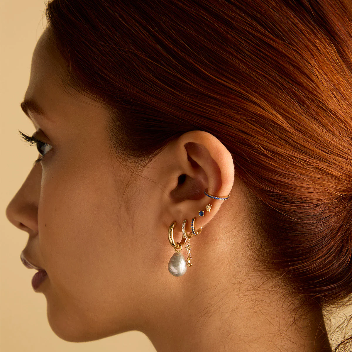 Blue CZ Ear Cuff - Image 4