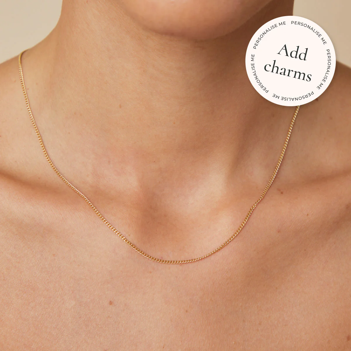 Bold Miyu Story Chain Necklace in Solid Gold - Image 2