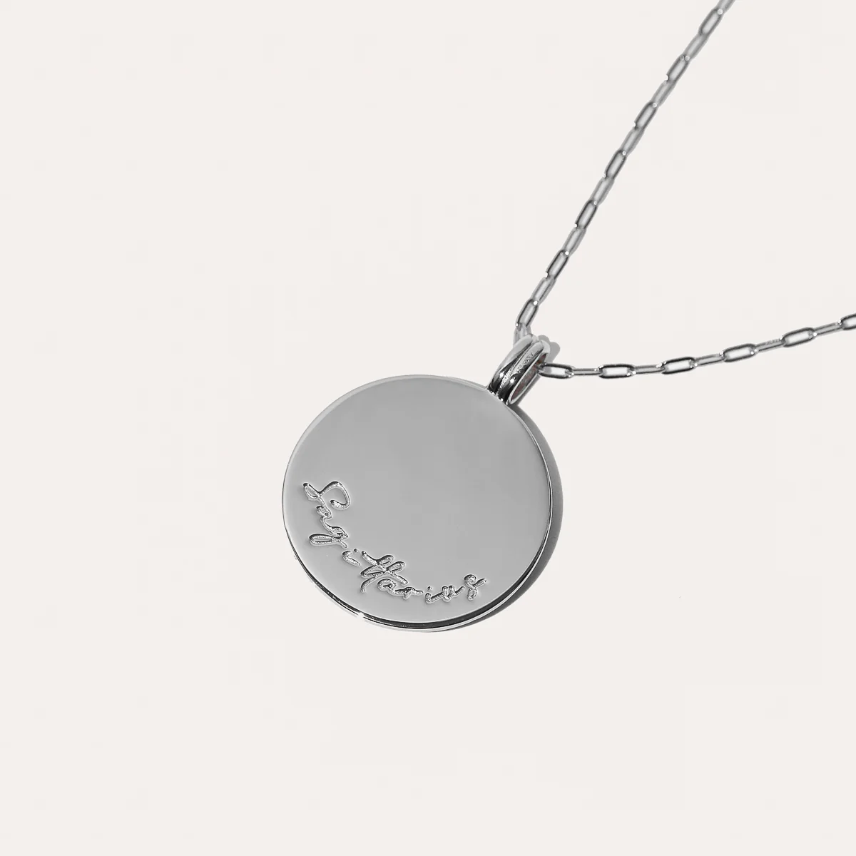 Sagittarius Bold Zodiac Pendant Necklace in Silver - Image 5