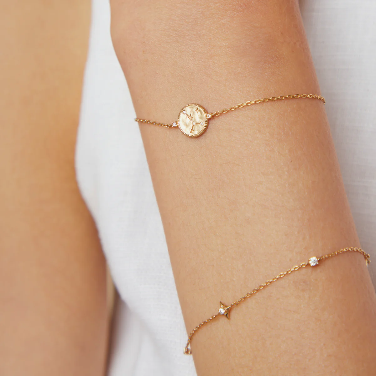 Cancer Zodiac Bracelet in Gold - Image 3