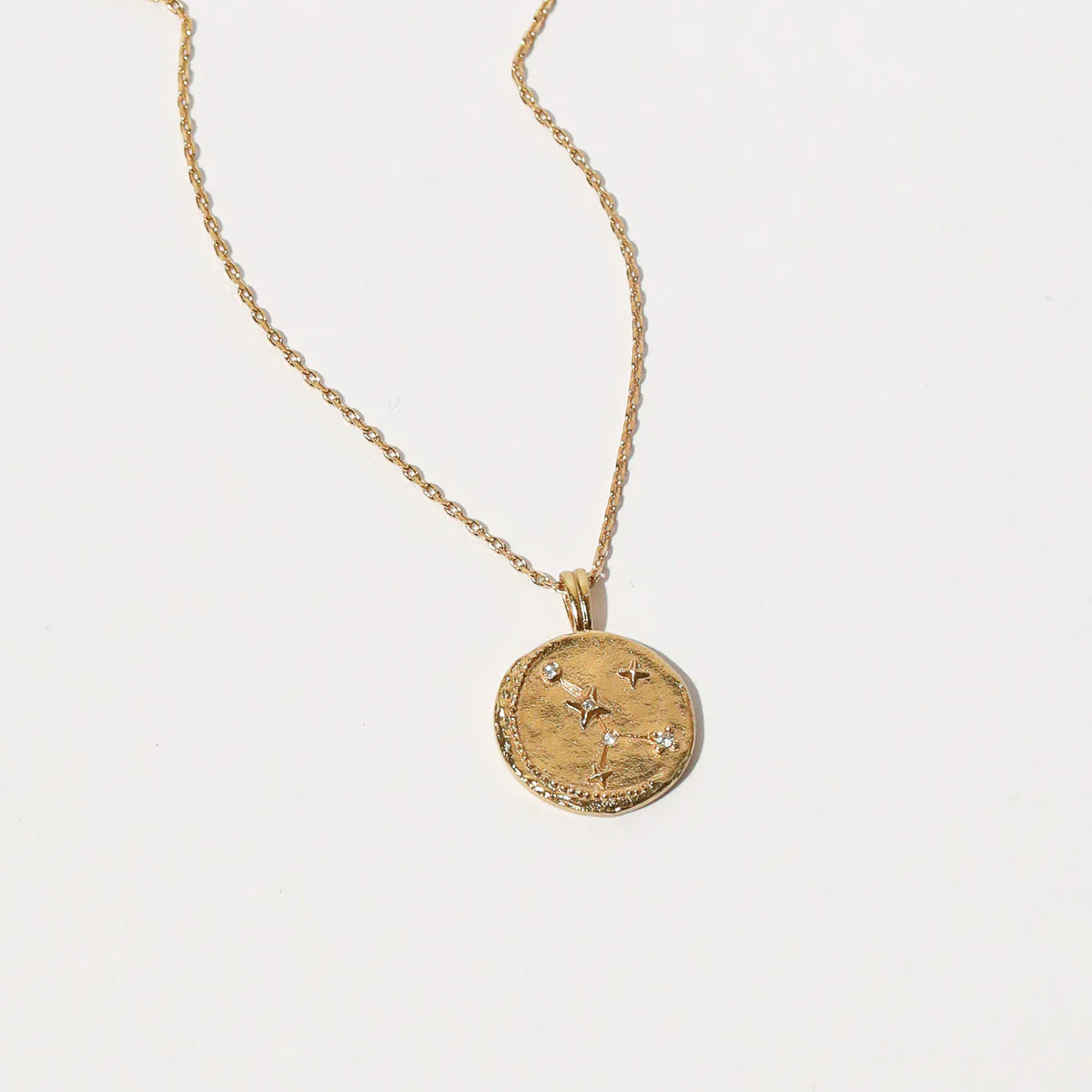 Cancer Zodiac Pendant Necklace in Gold - Image 4