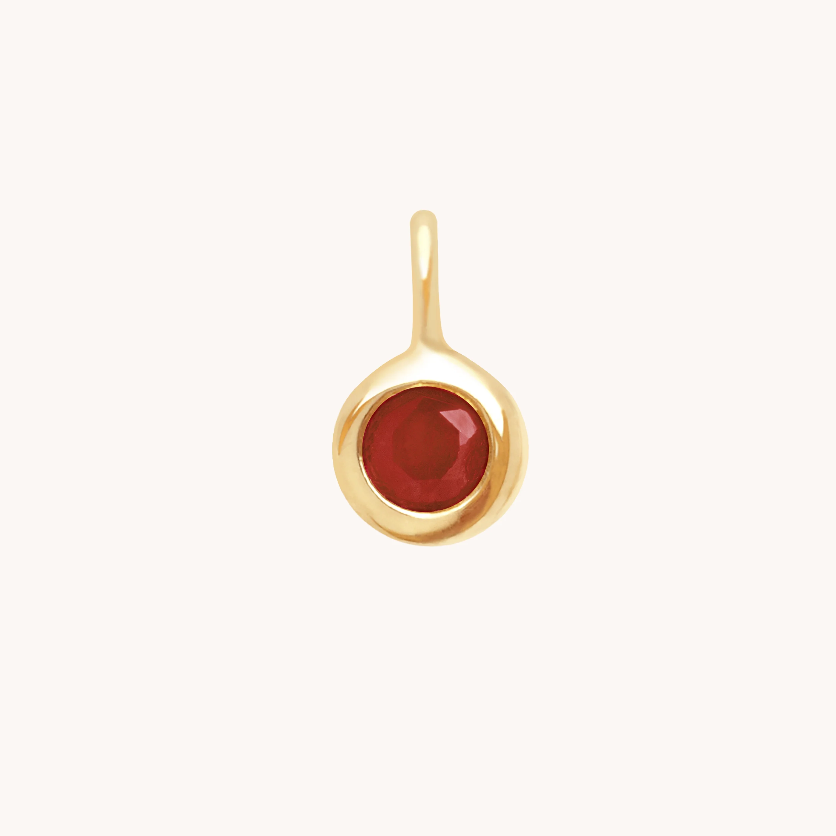 Carnelian Determination Charm 9k Gold