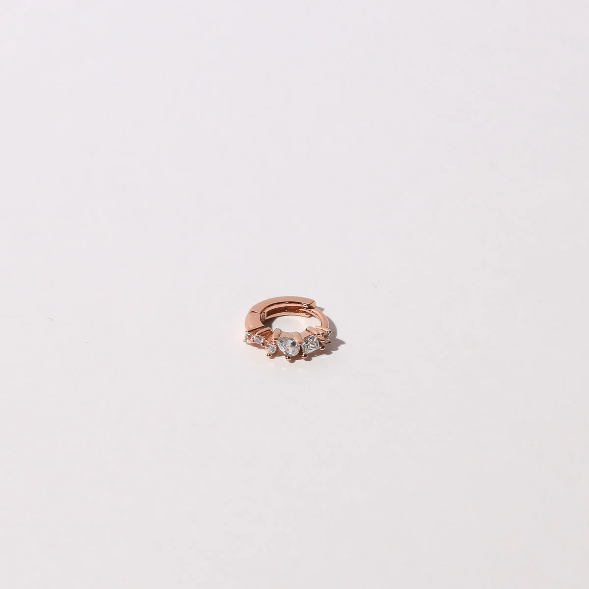 Celestial Crystal 6.5mm Hoop in Rose Gold - Image 3