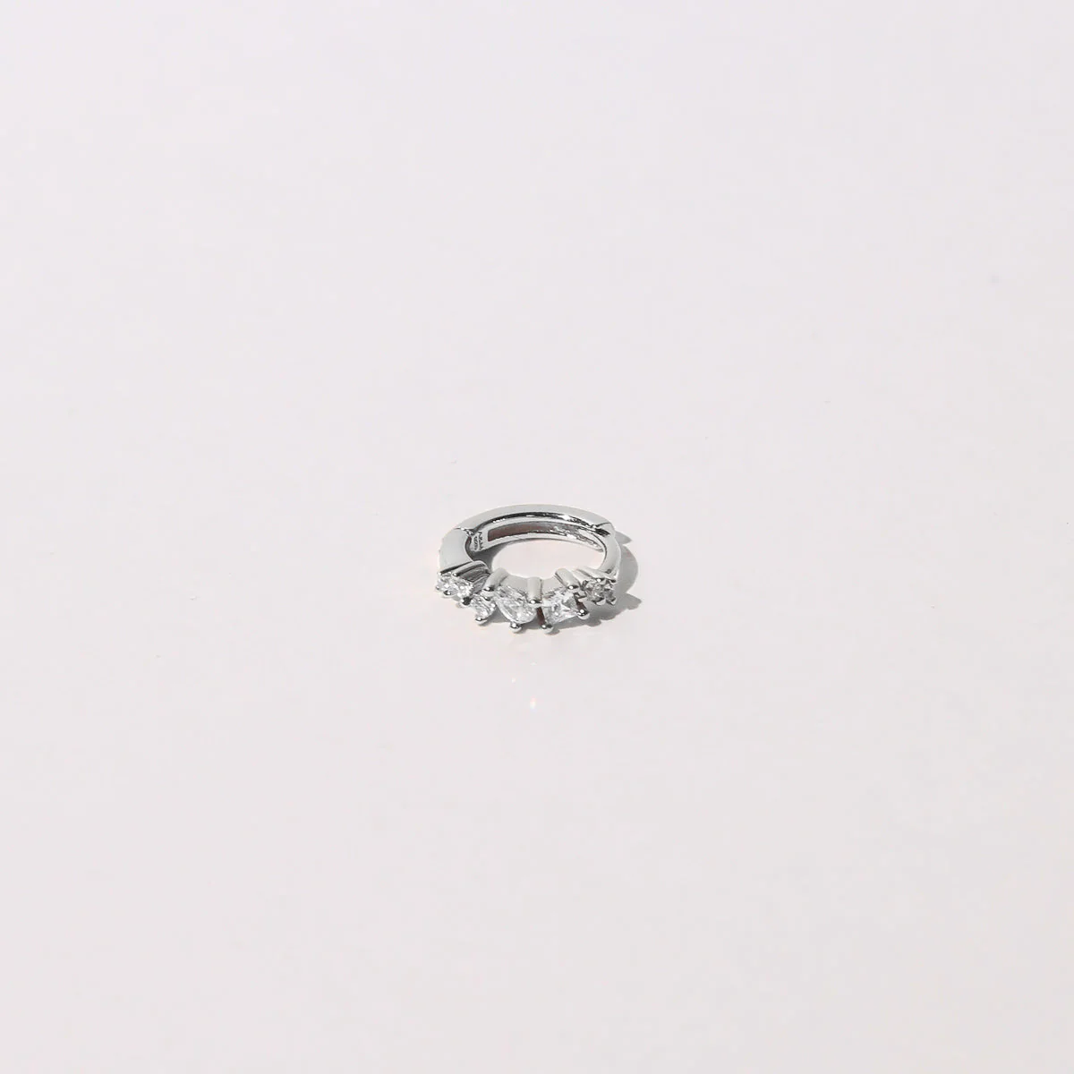 Celestial Crystal 8mm Hoop in Silver - Image 3