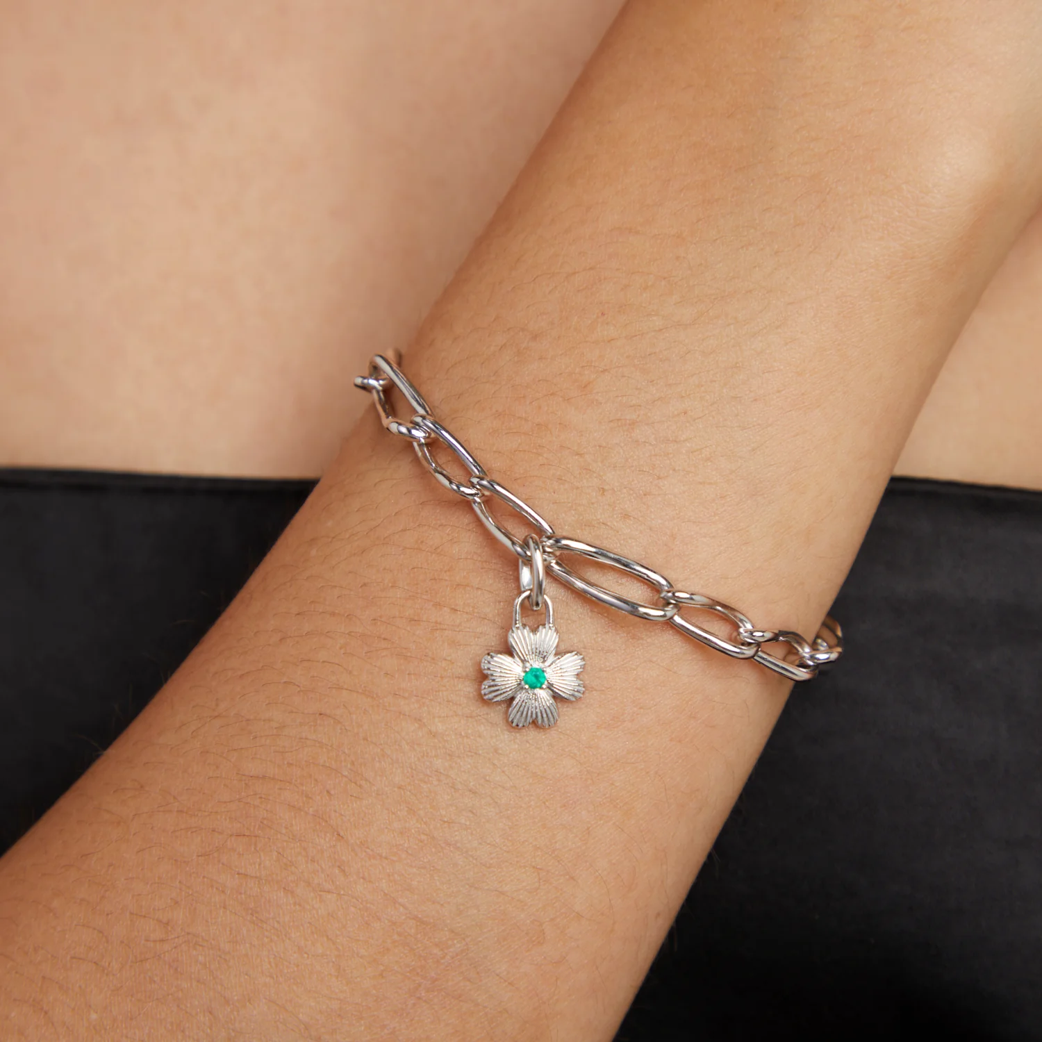 Clover Clip Charm in Silver - Image 2