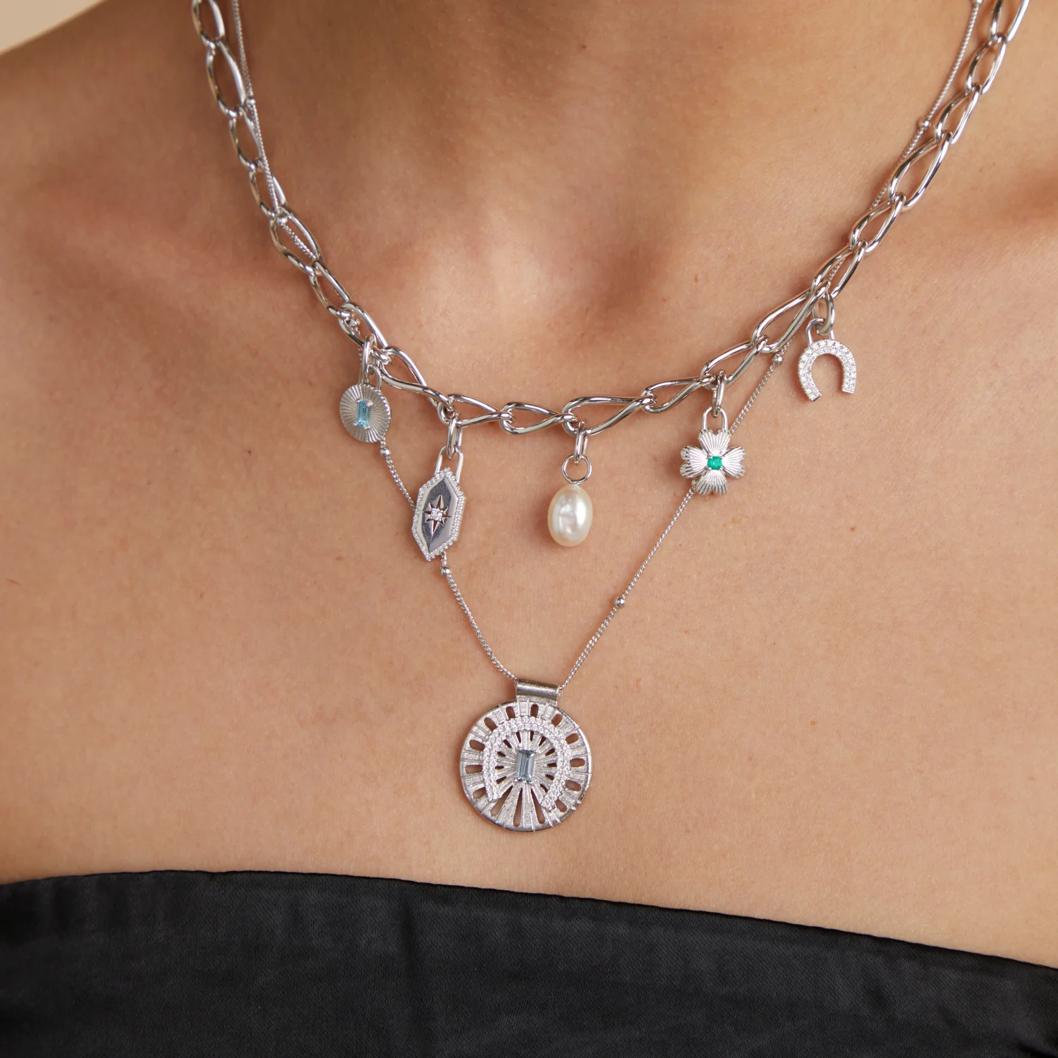 Clover Clip Charm in Silver - Image 7