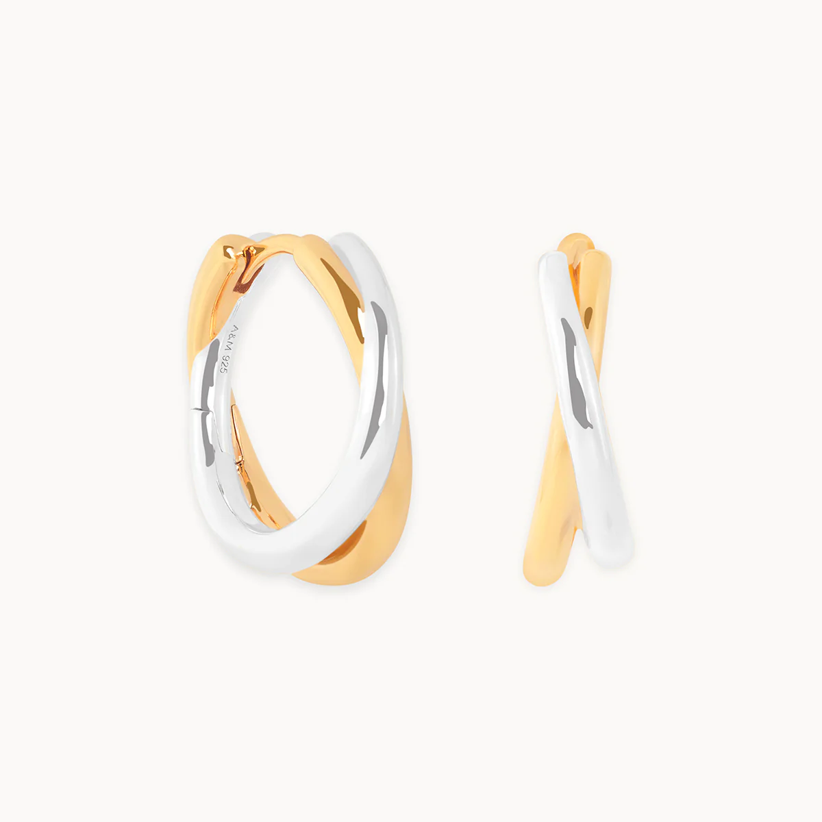 Crossover Illusion Hoops in Mixed Metal