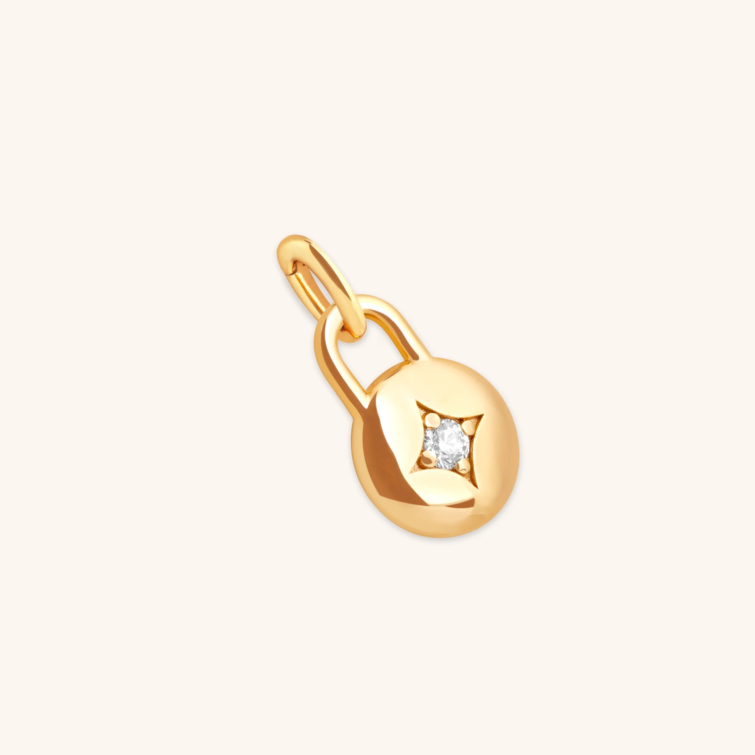 Crystal Clip Charm in Gold