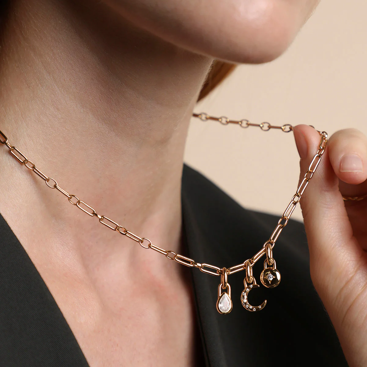 Crystal Clip Charm in Gold - Image 4