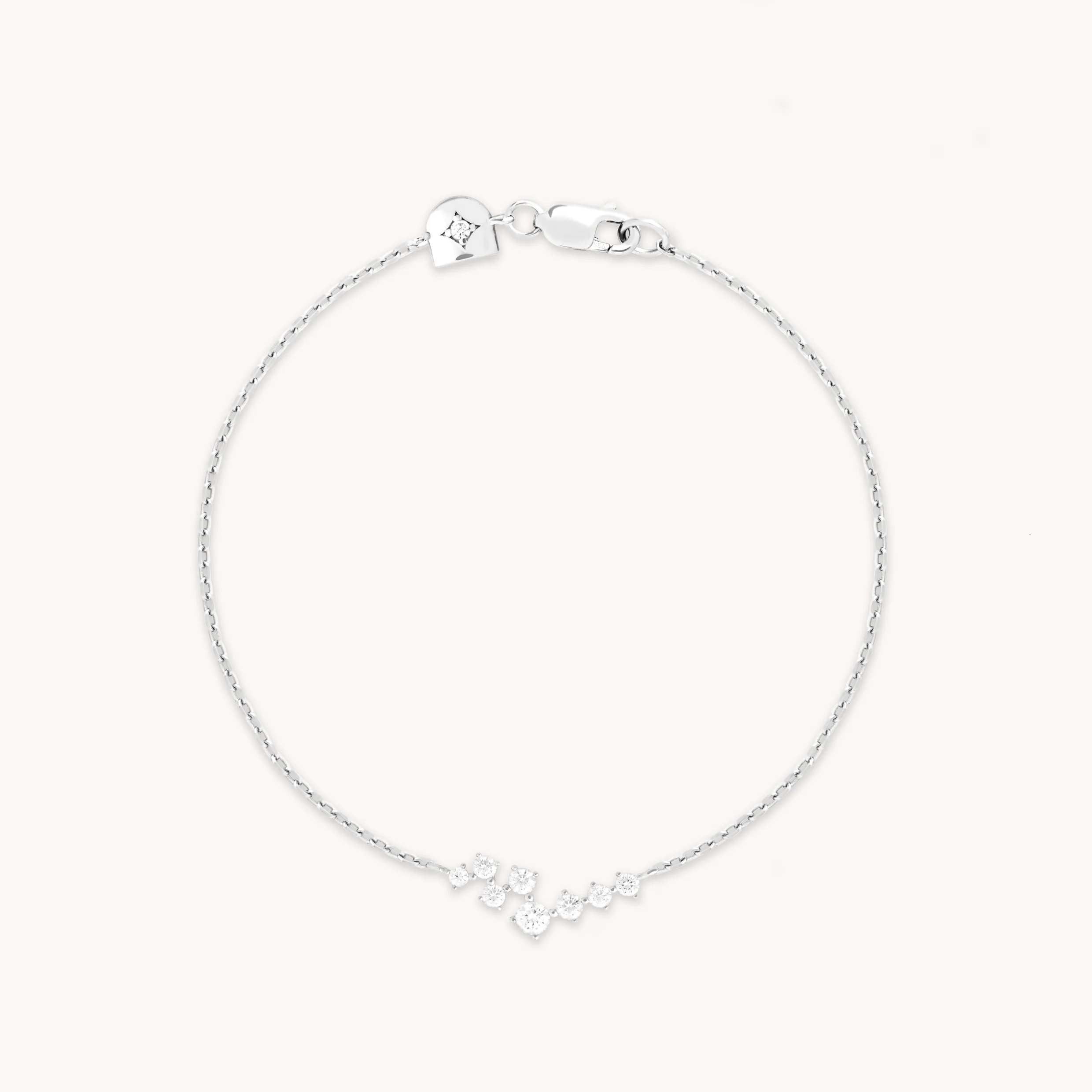Crystal Scatter Bracelet in Silver