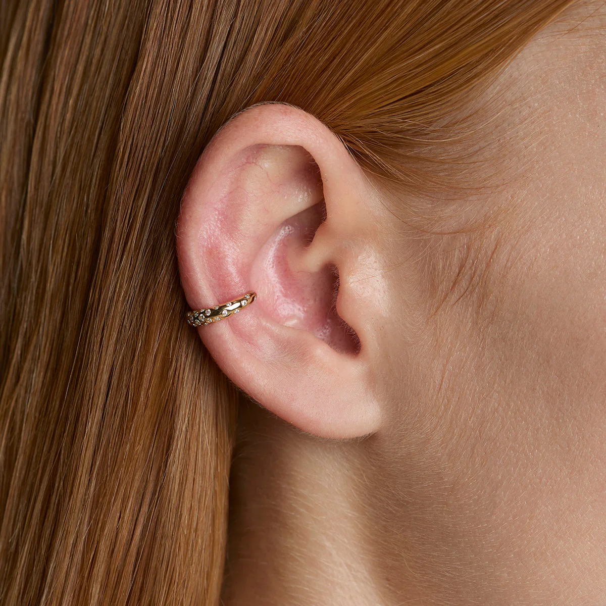 Crystal Scatter Ear Cuff in Gold - Image 2