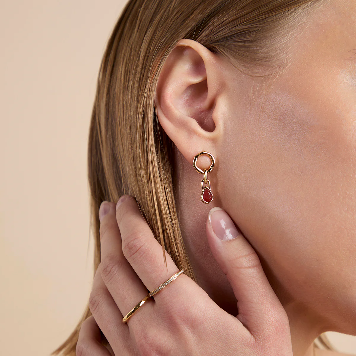 Crystal Stacking Ring in Gold - Image 5