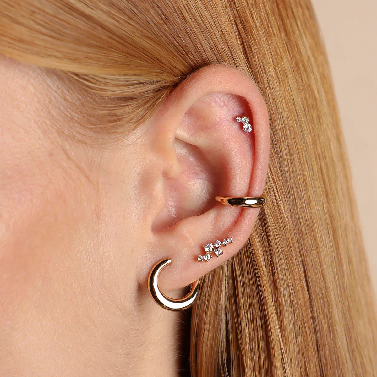 Crystal Trail Climber Studs in Gold - Image 3