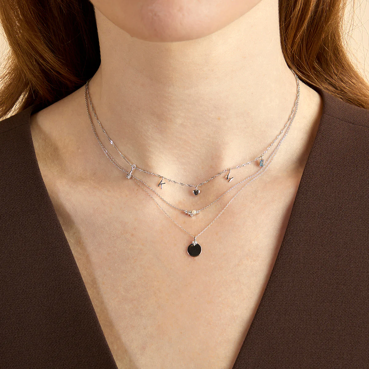 Diamond & Pearl Pendant Necklace in Solid White Gold - Image 3