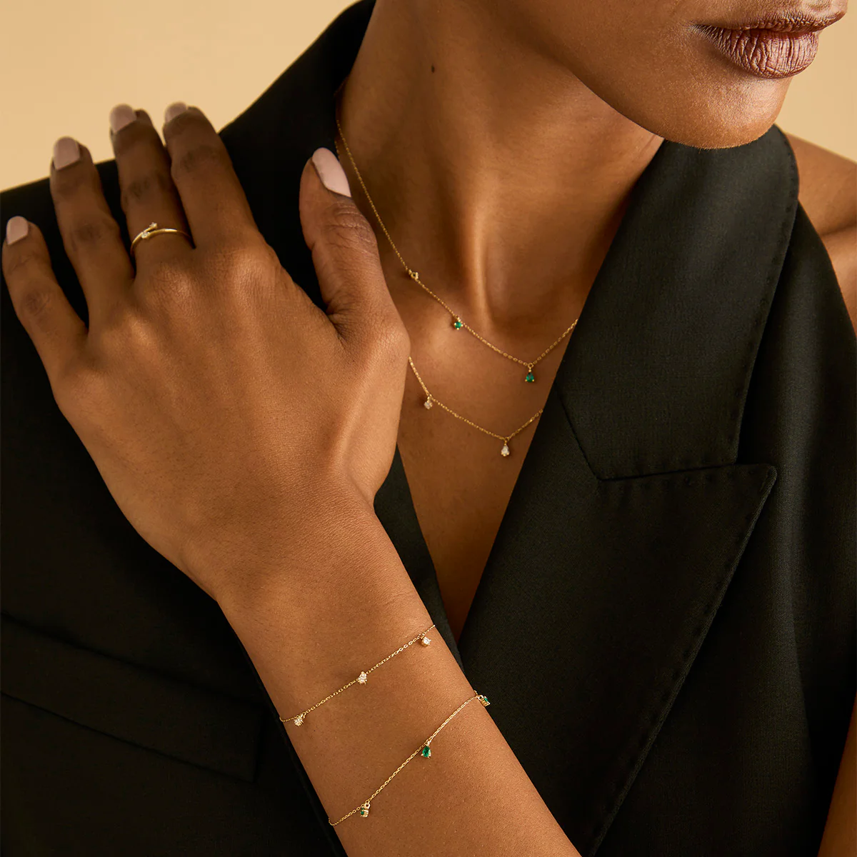 Diamond Charm Bracelet in Solid Gold - Image 5