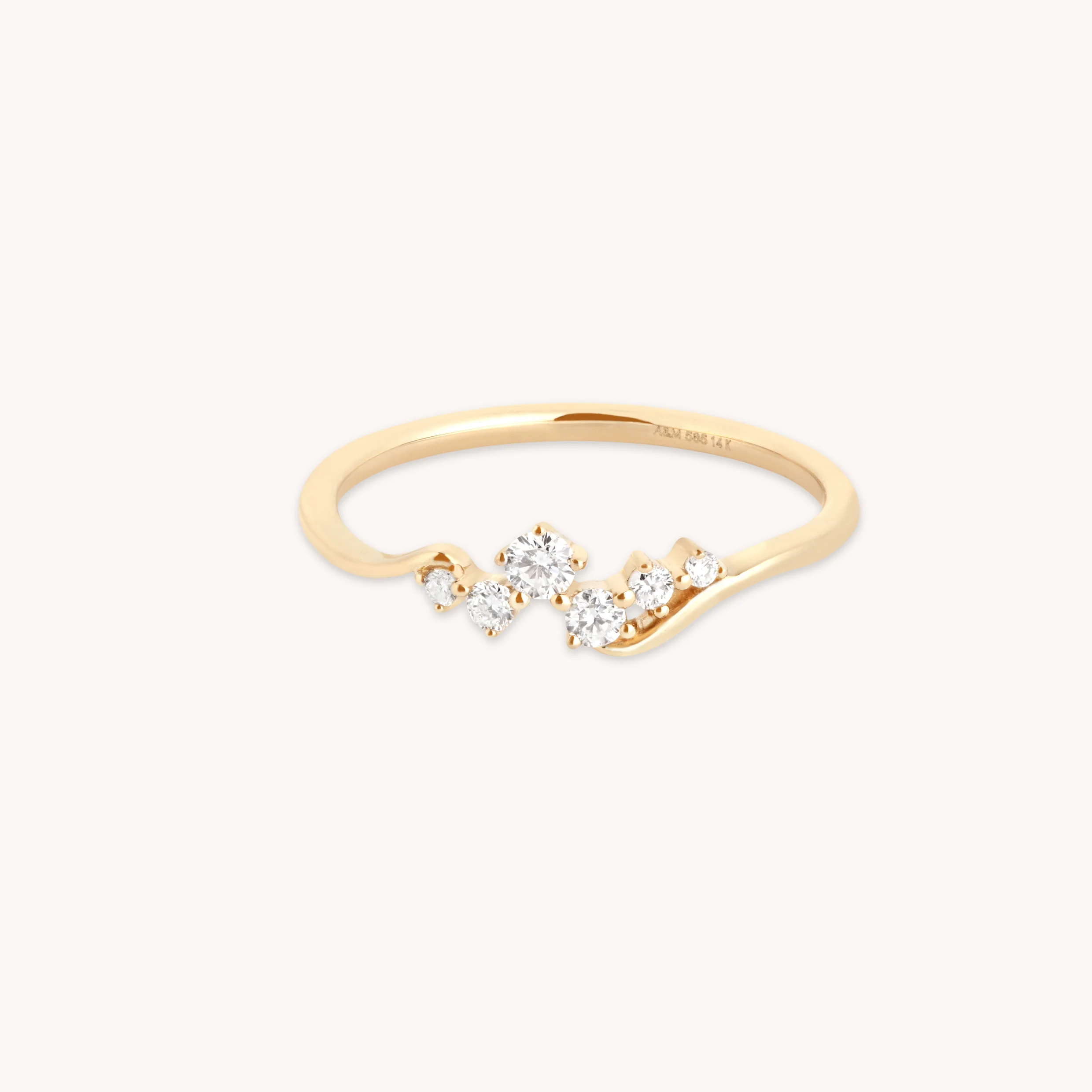 Diamond Cluster Ring in Solid Gold