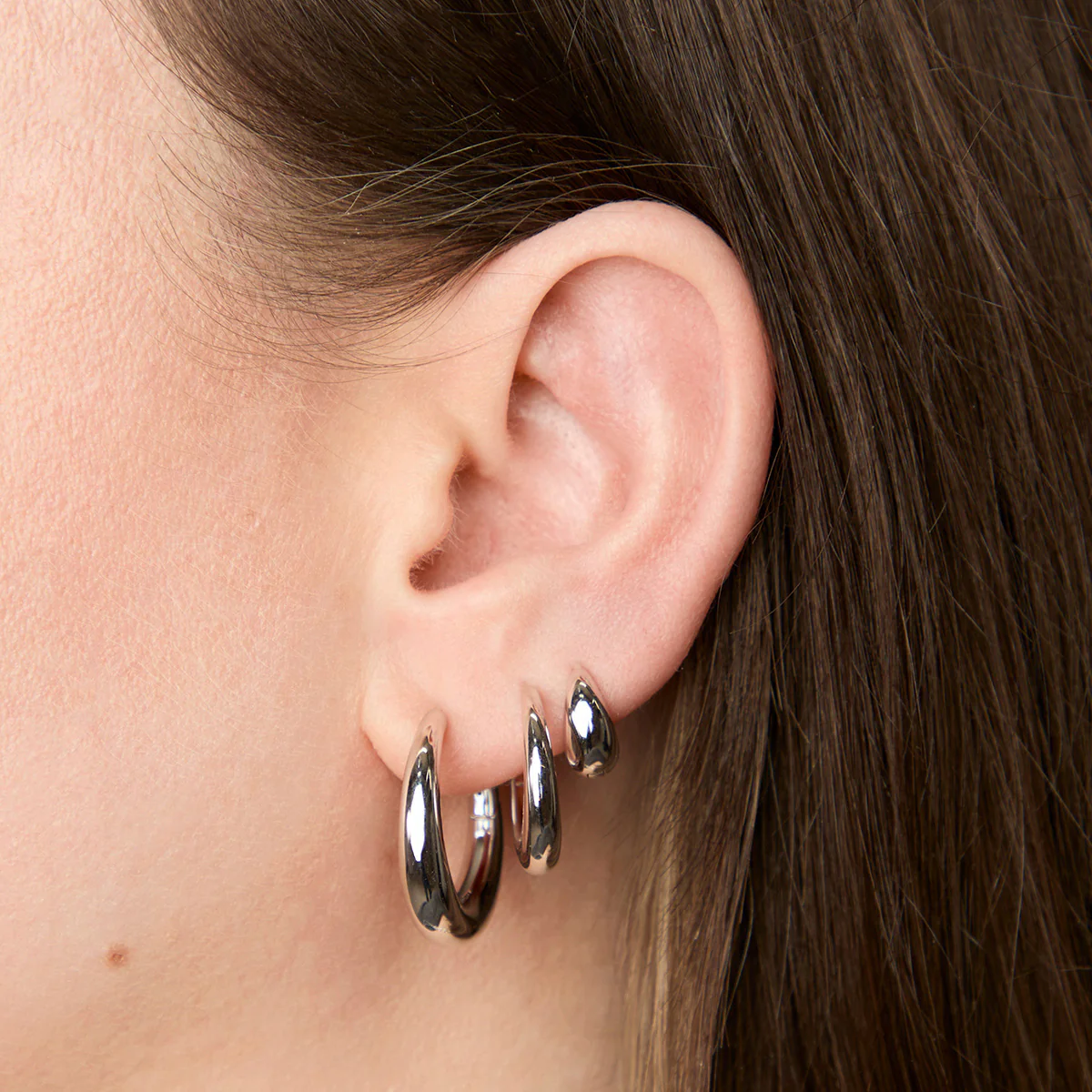 Dome Hoops Gift Set in Silver - Image 2