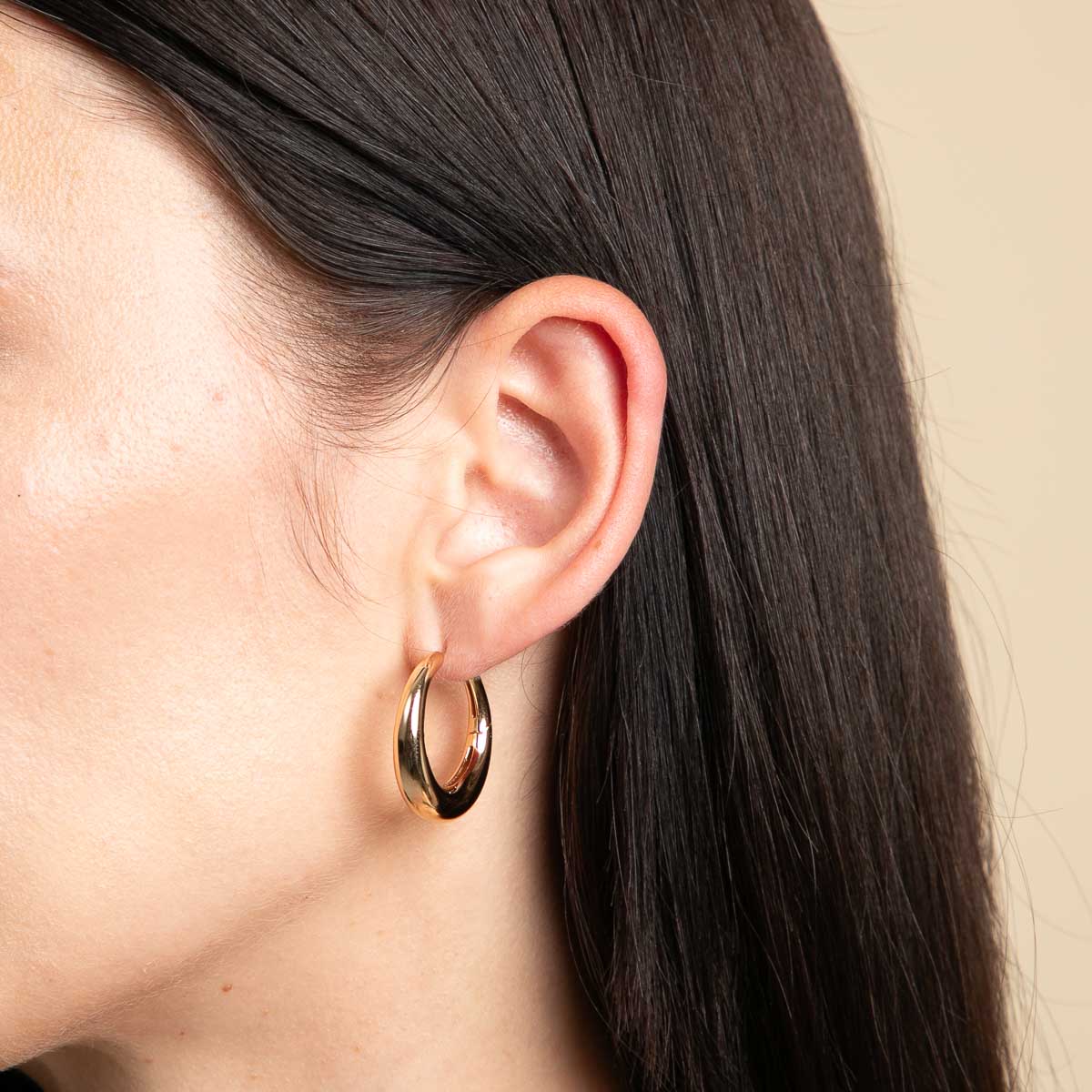 Dome Hoops in Gold - Image 3