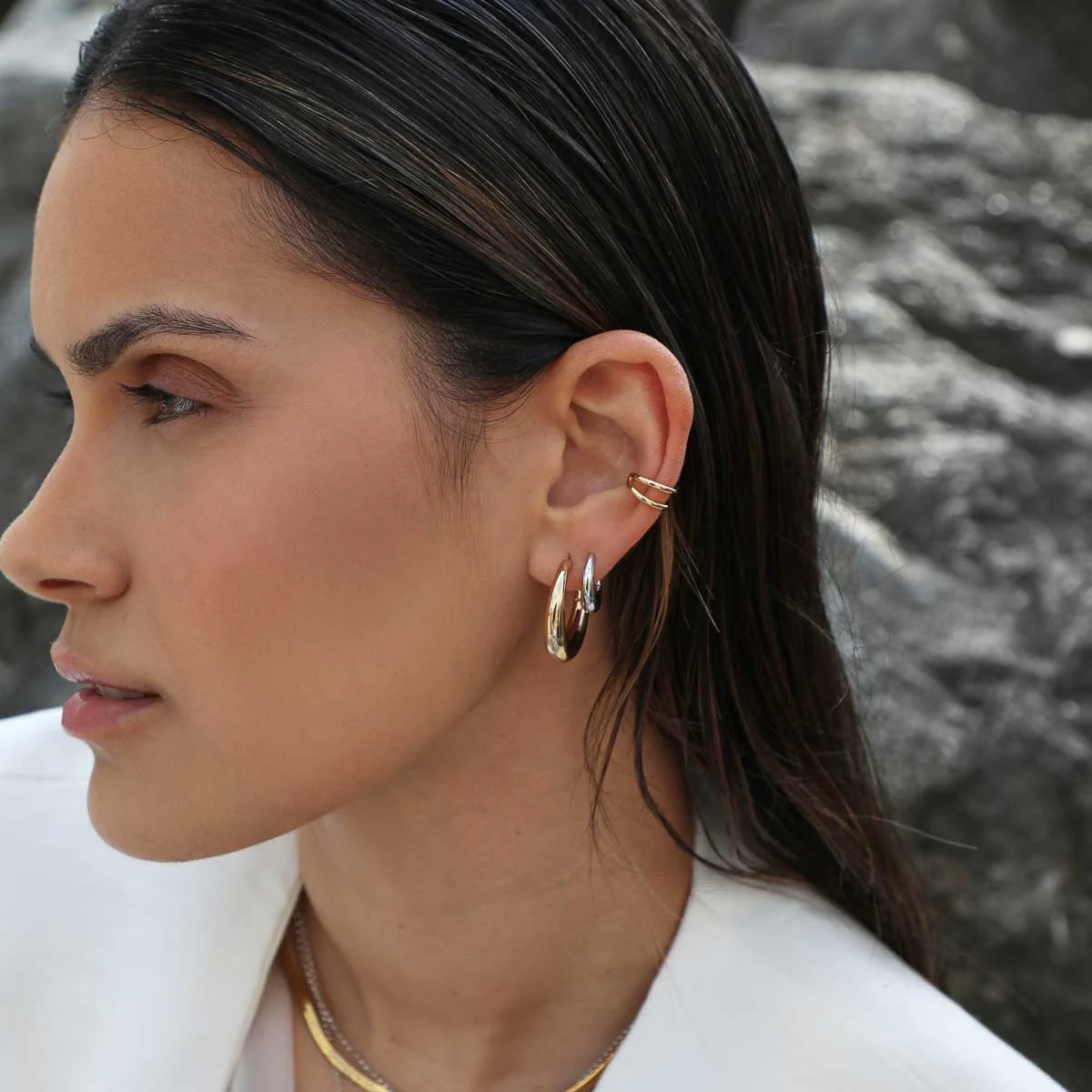 Dome Hoops in Gold - Image 7