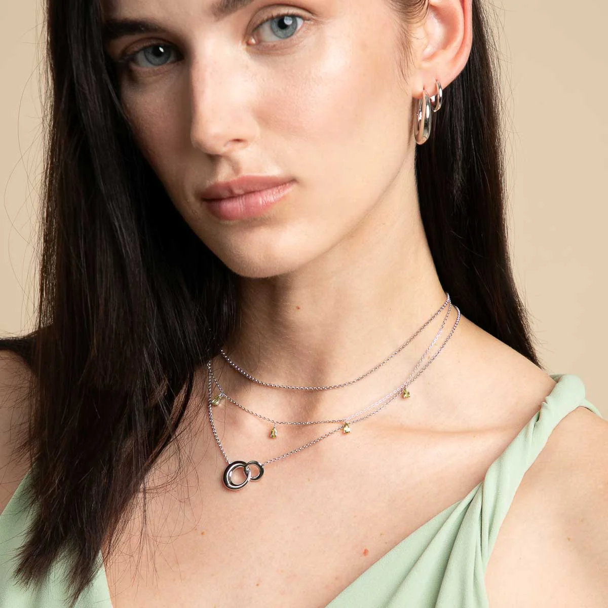 Dome Hoops in Silver - Image 5
