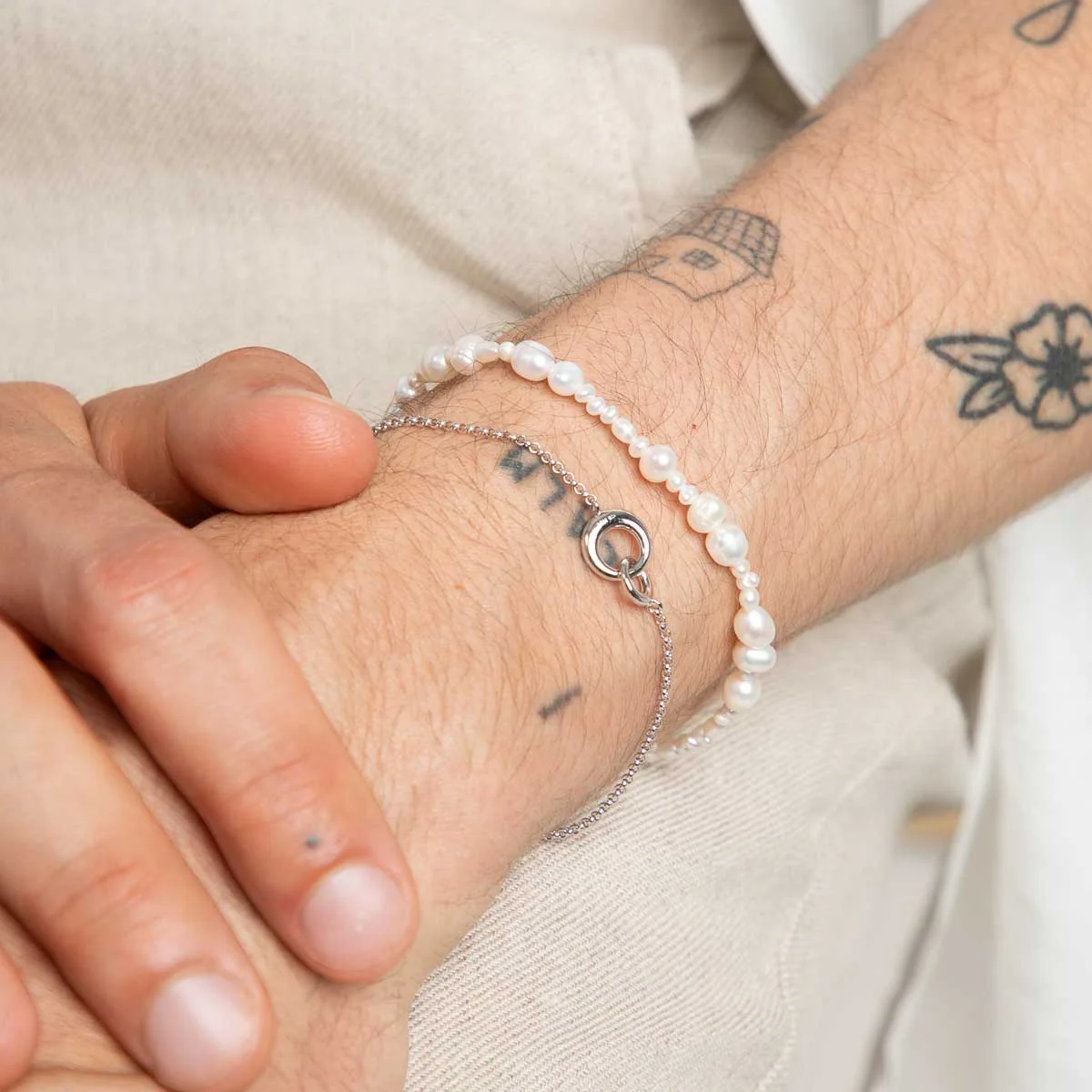 Dome Link Bracelet in Silver - Image 3