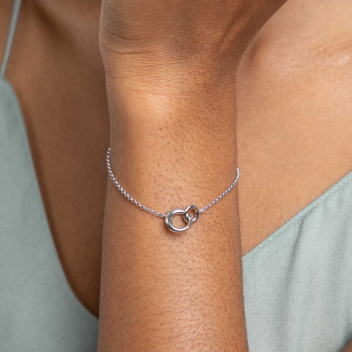 Dome Link Bracelet in Silver - Image 2