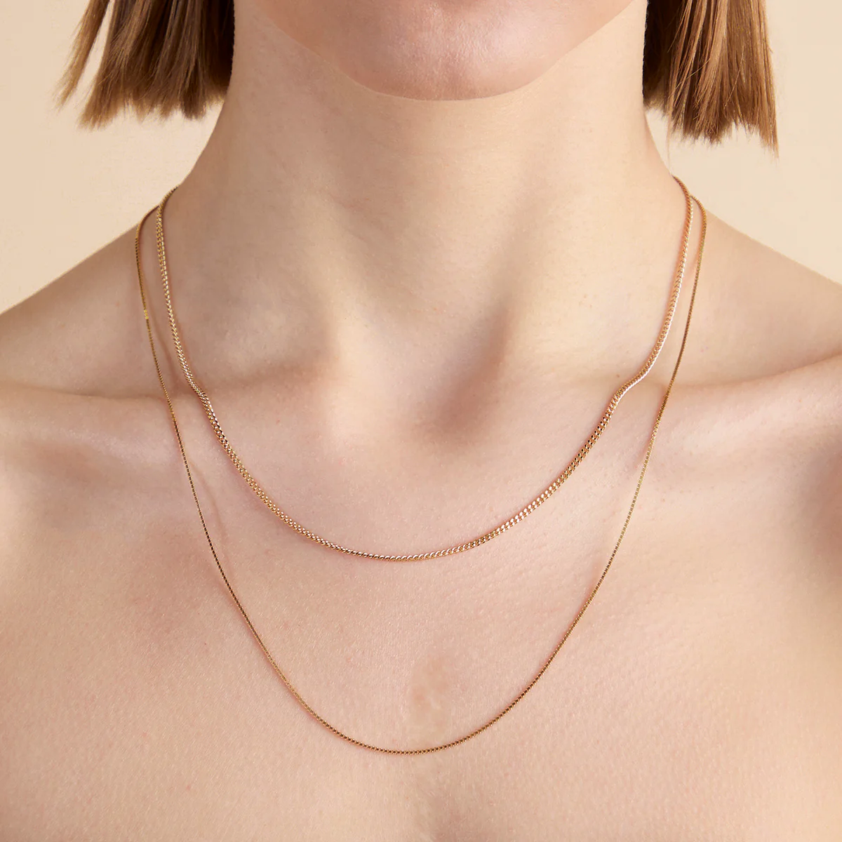 Essential Box Chain Necklace in Gold - Image 4