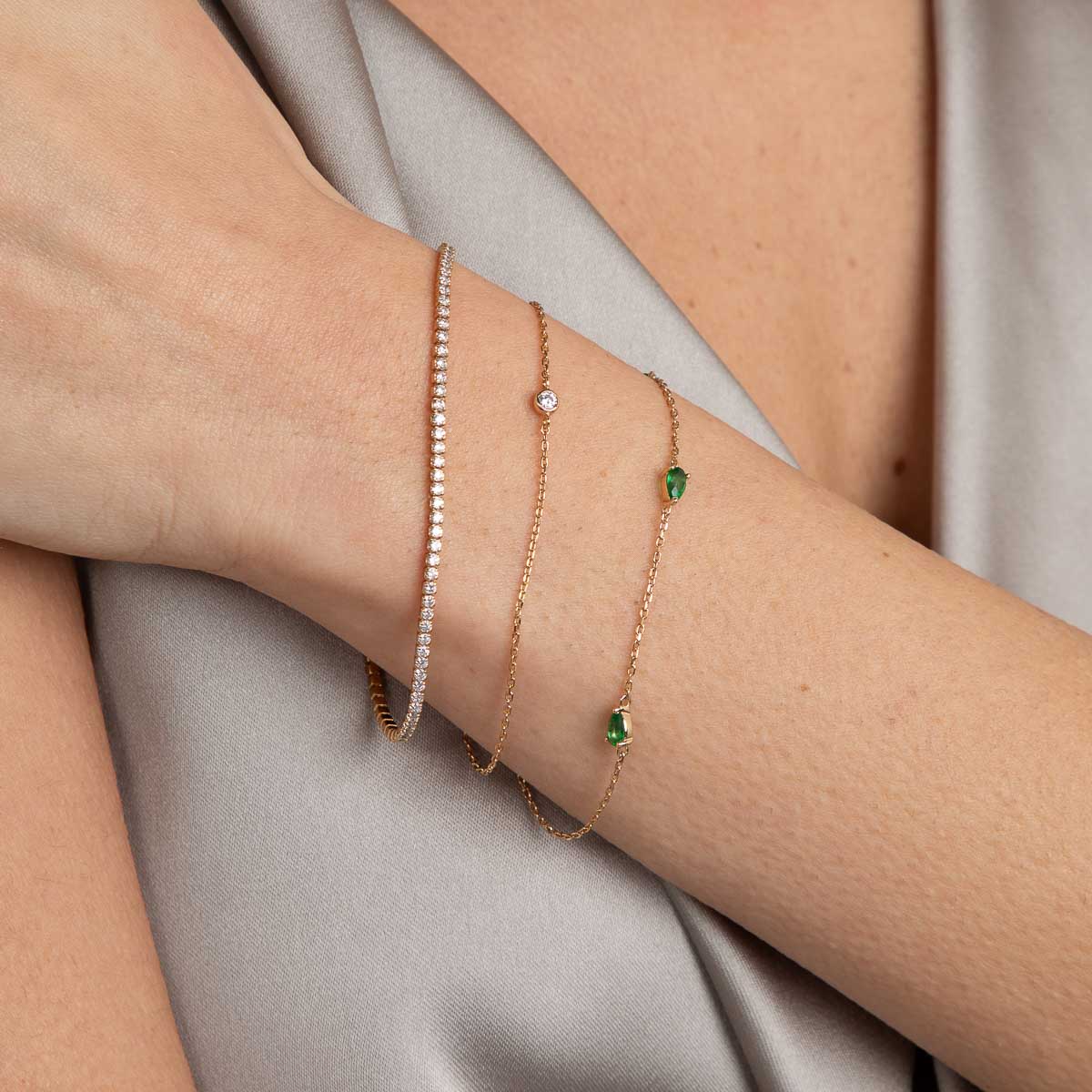 Essential Crystal Charm Bracelet in Gold - Image 3