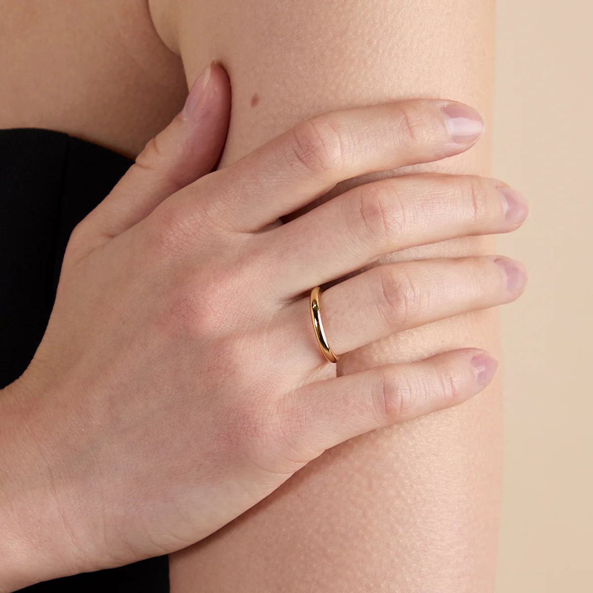 Essential Stacking Ring in Gold - Image 2