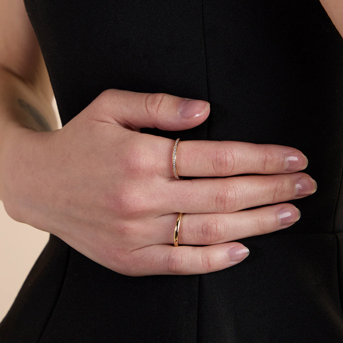 Essential Stacking Ring in Gold - Image 3