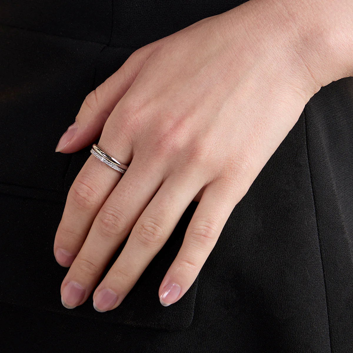 Essential Stacking Ring in Silver - Image 3