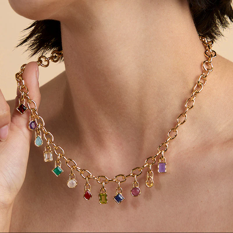 Garnet January Clip Charm in Gold - Image 4