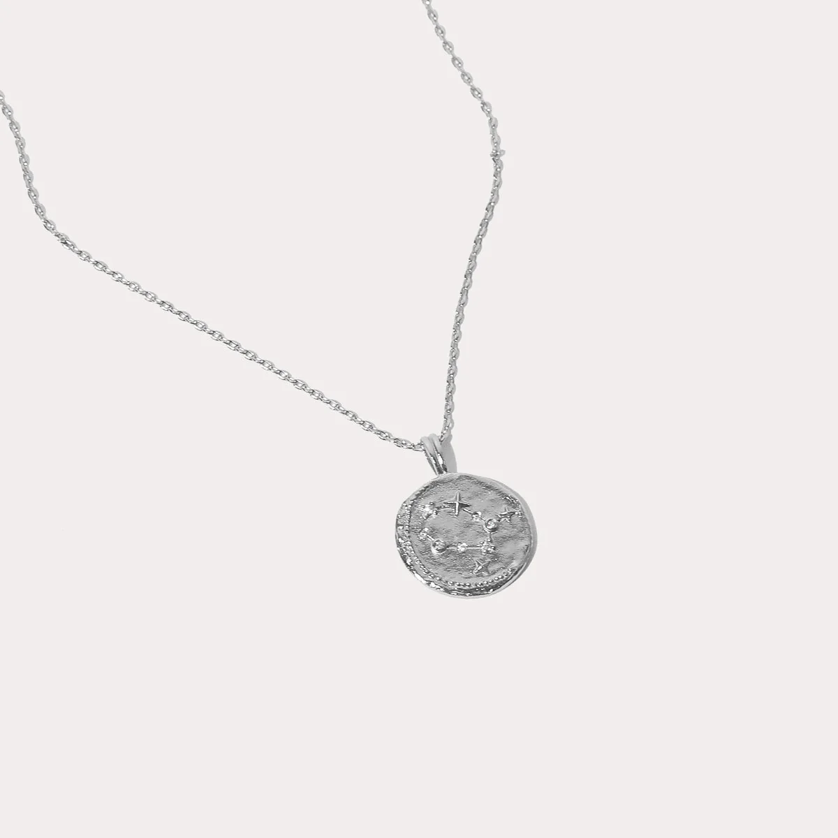 Gemini Zodiac Pendant Necklace in Silver - Image 3