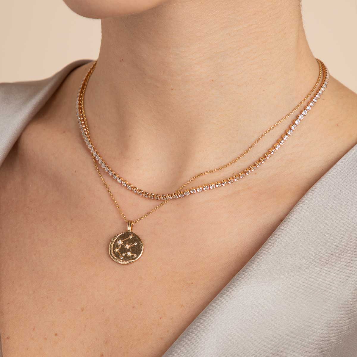 Gleam Tennis Chain Necklace in Gold - Image 3