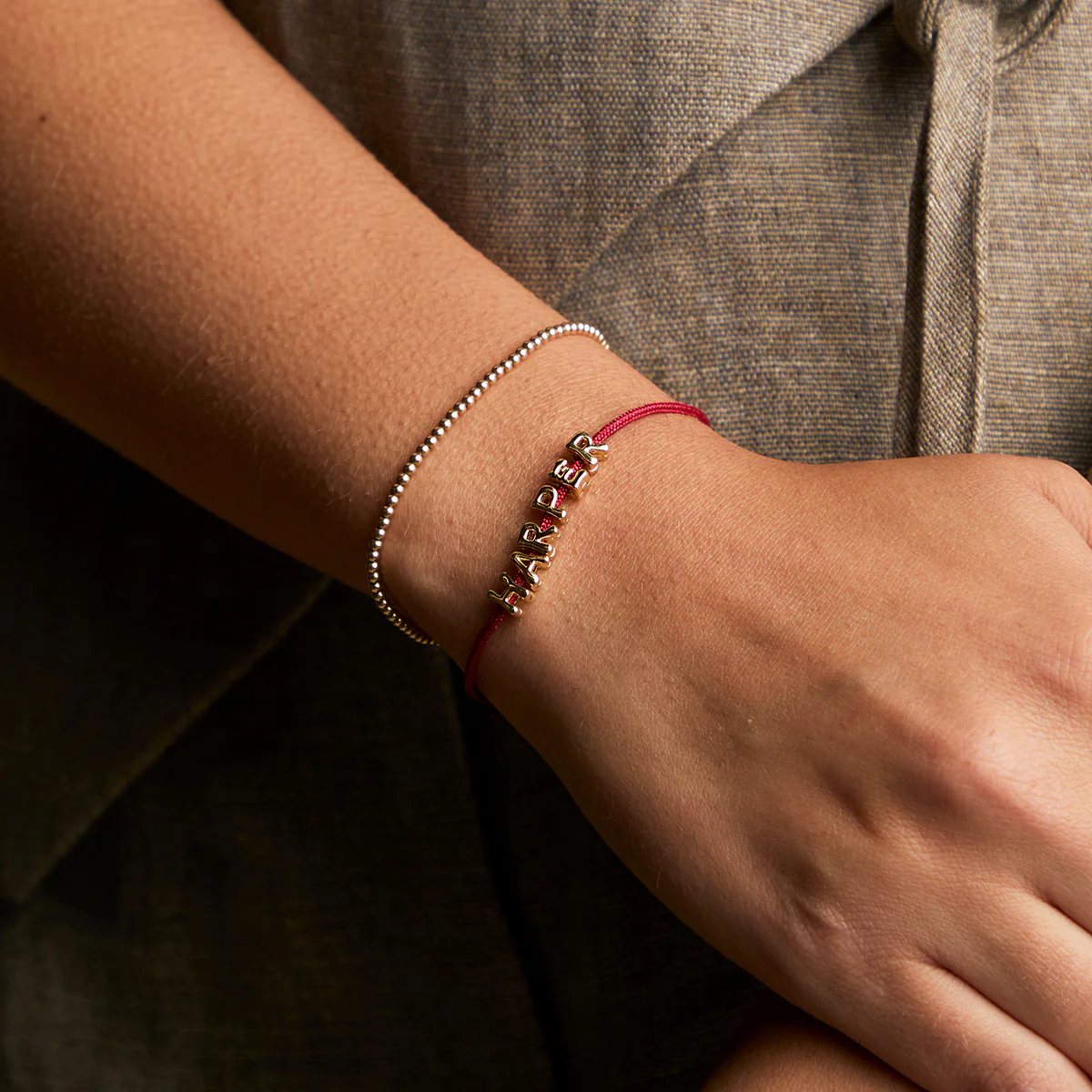 H Initial Click Charm in Solid Gold - Image 3