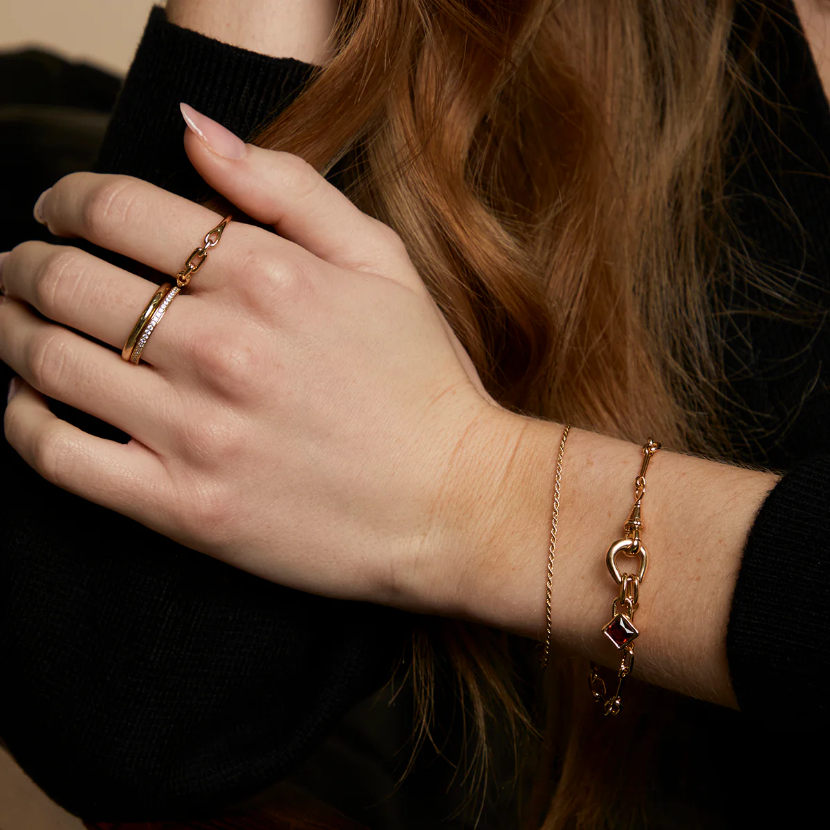 Hardware Chain Bracelet in Gold - Image 4