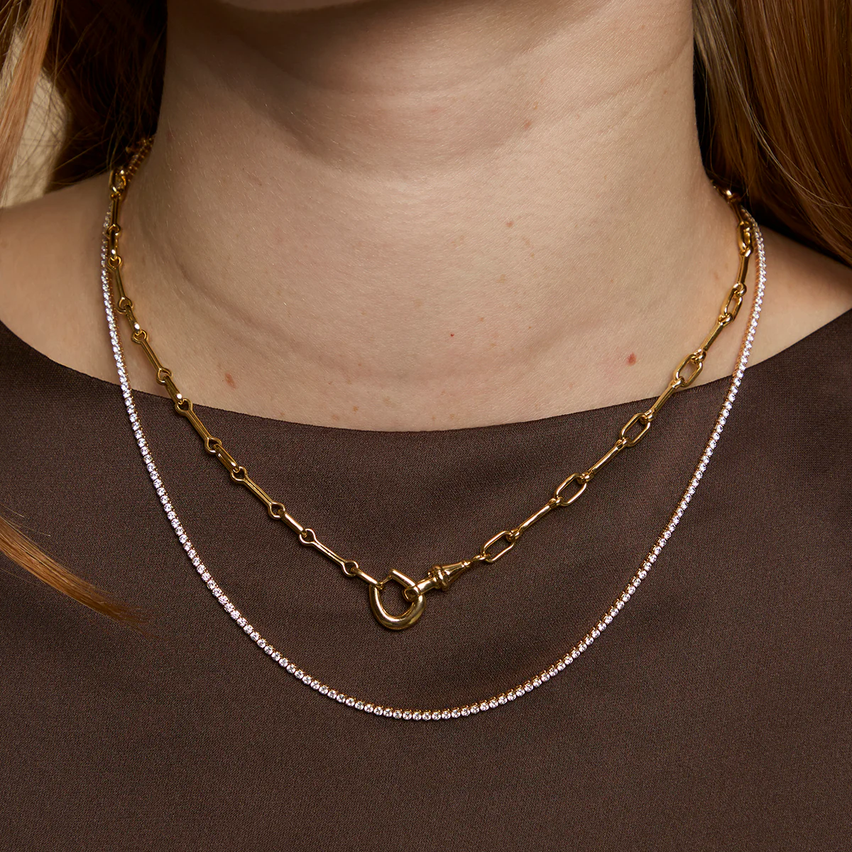 Hardware Chain Necklace in Gold - Image 3