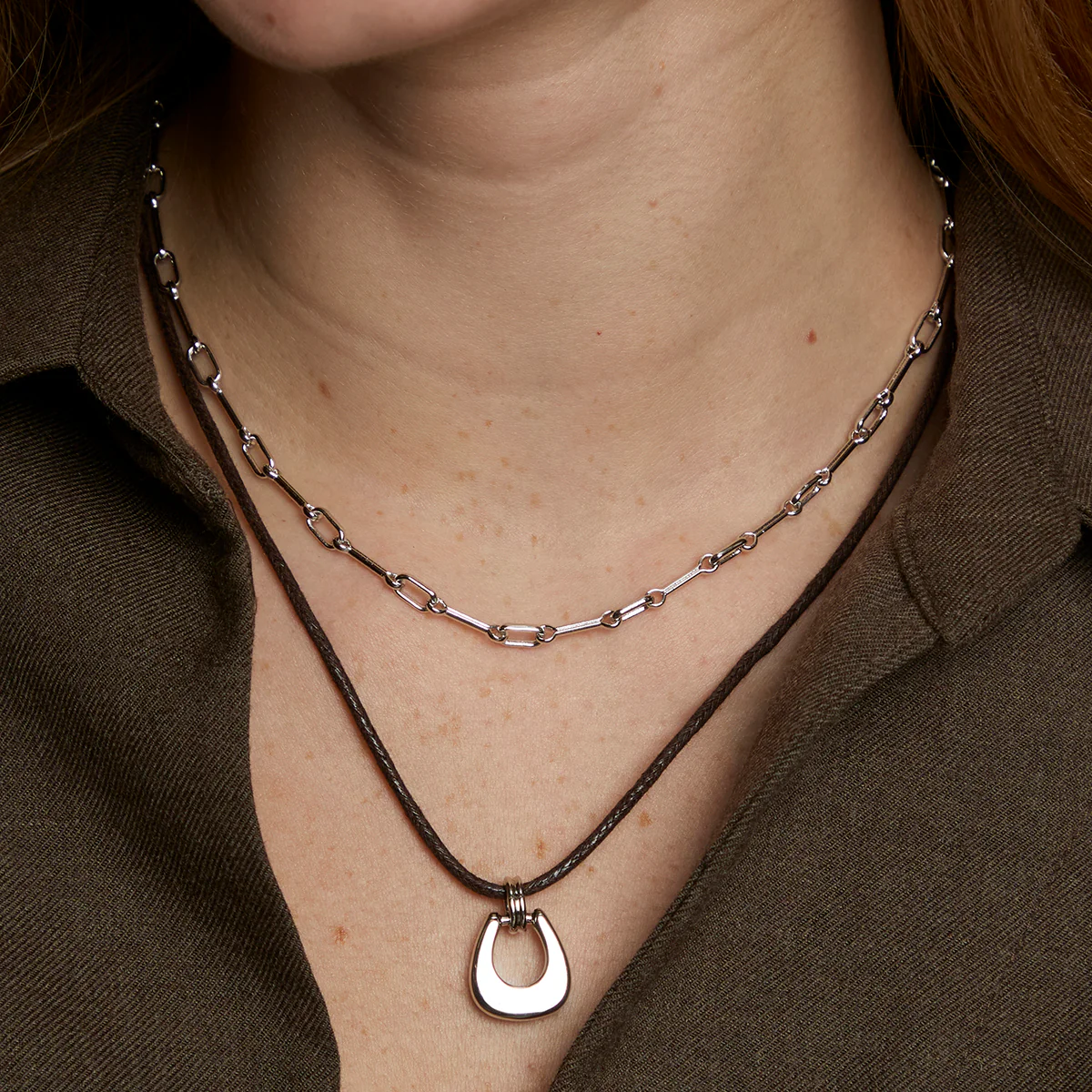 Hardware Chain Necklace in Silver - Image 3