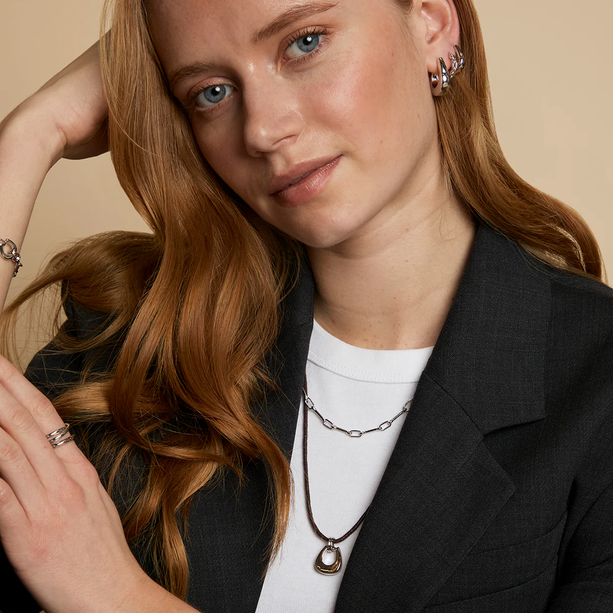Hardware Chain Necklace in Silver - Image 4