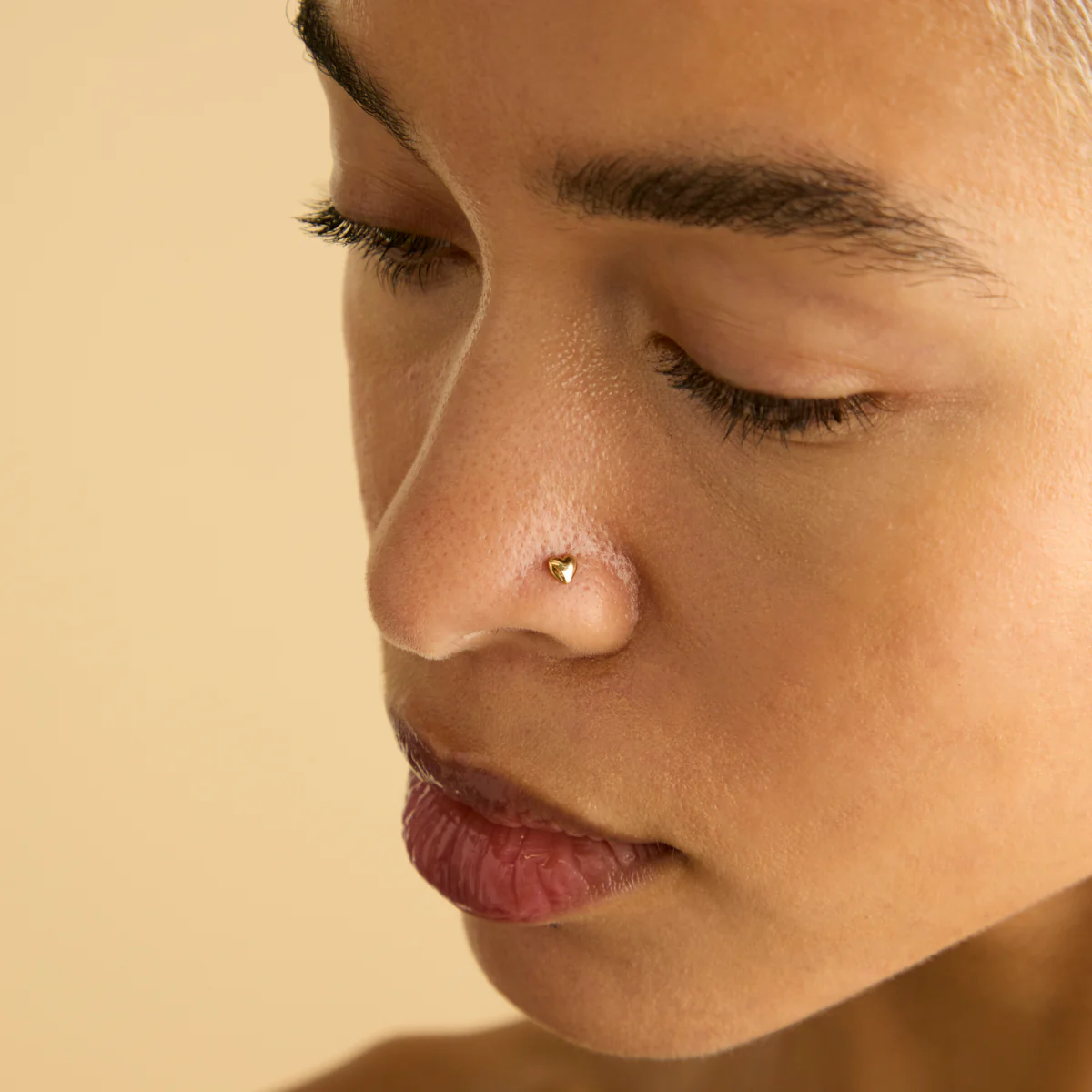 Heart Piercing Stud in Solid Gold - Image 4