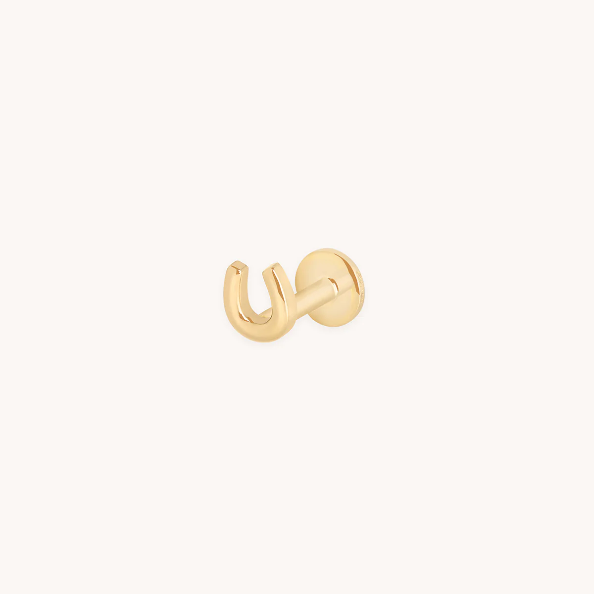 Horseshoe Piercing Stud in Solid Gold