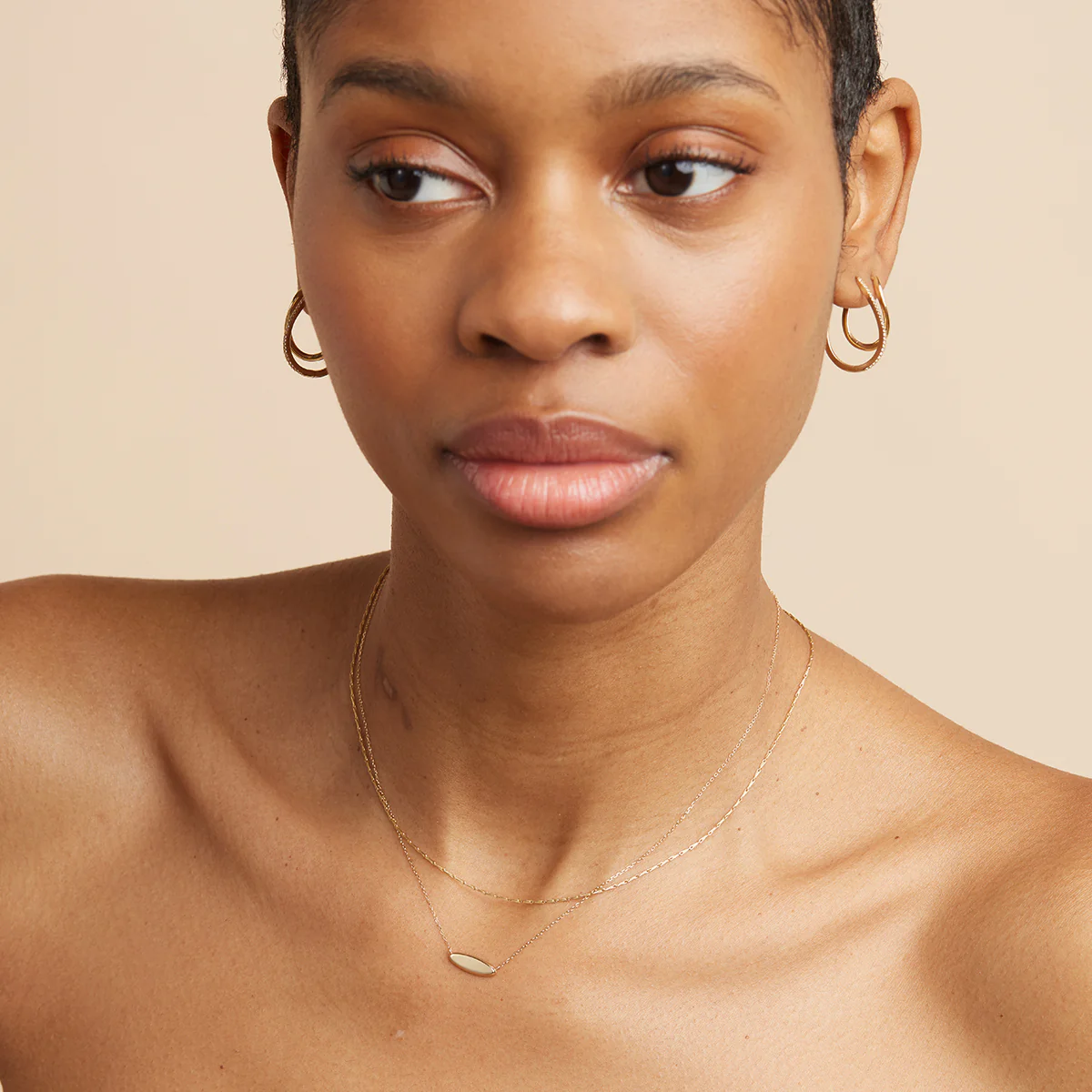 ID Pendant Necklace in Solid Gold - Image 3