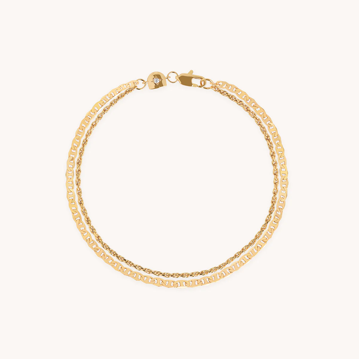 Illusion Double Chain Bracelet in Gold