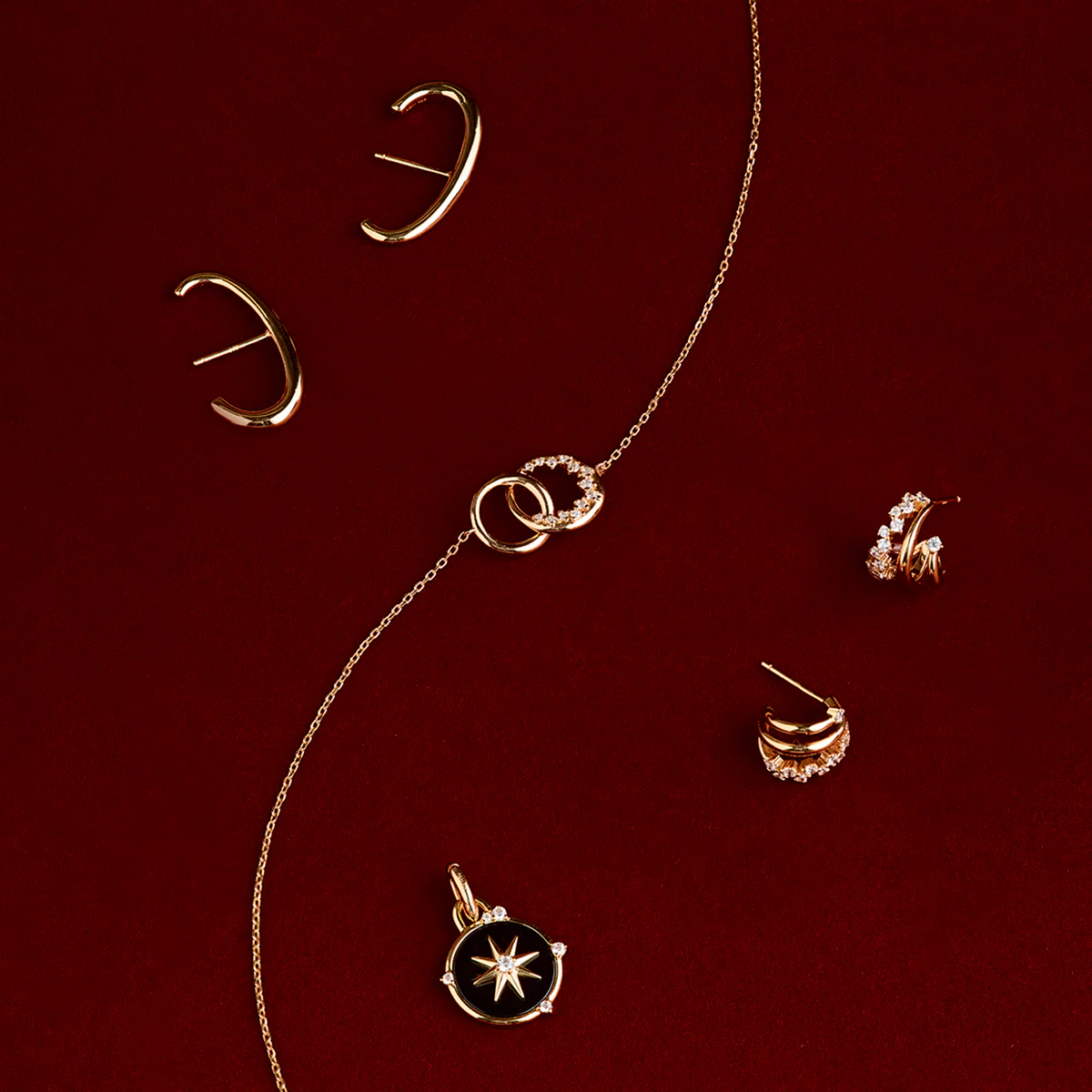 Illusion Spiral Huggies in Gold - Image 5