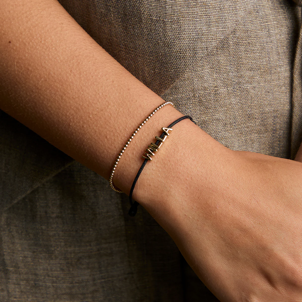 L Initial Click Charm in Solid Gold - Image 3